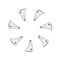 Grid Wheels Fits GD01 Series 22 x 12 Size Rims Chrome Plated Plastic Set Of 7 Equips One Wheel With Screws 1221CHINL - alternate 1